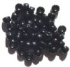 50 6x9mm Opaque Black Glass Crow Beads